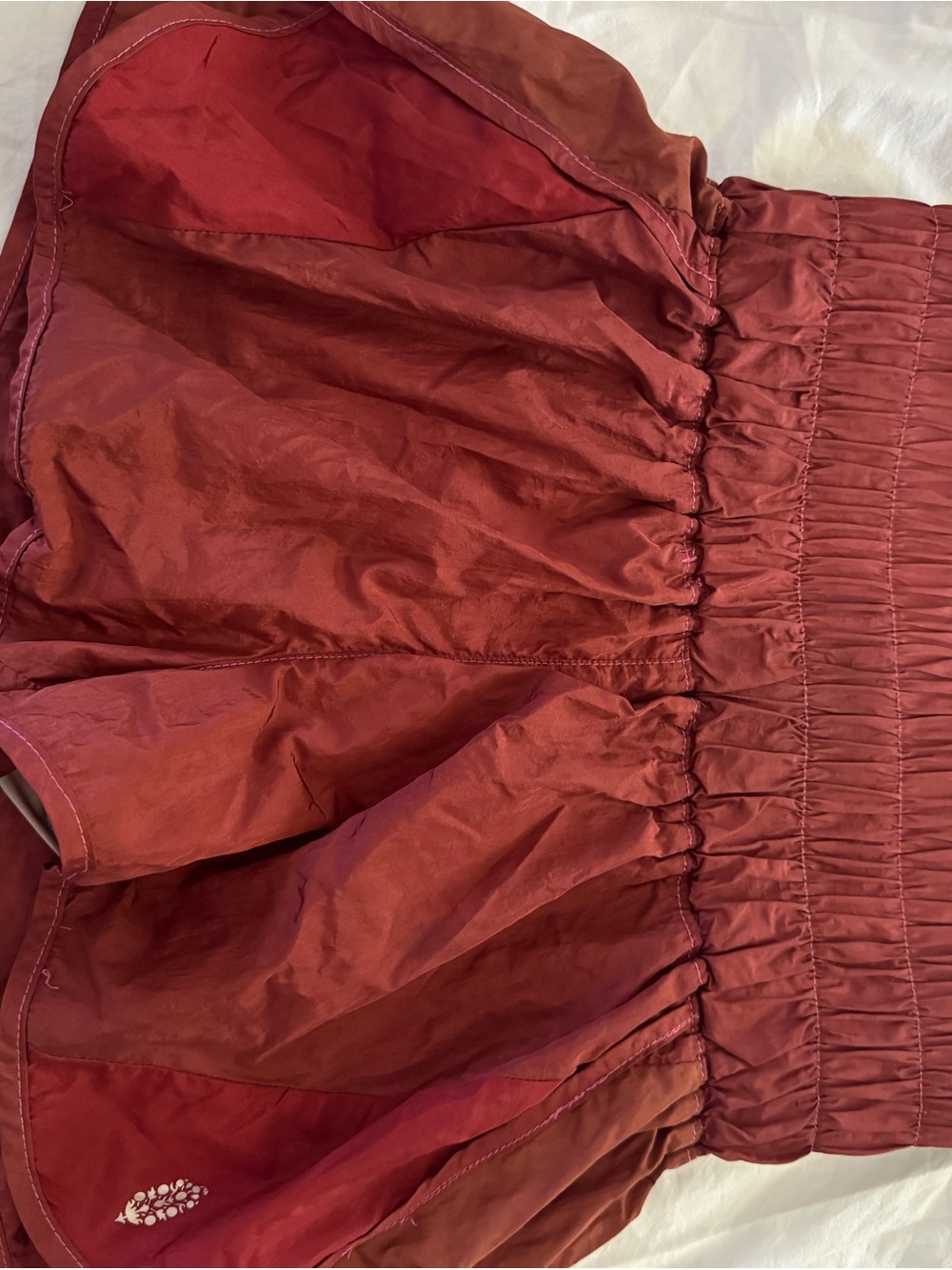 FP Movement by Free People Rust Red Athletic Gathered Waist Shorts